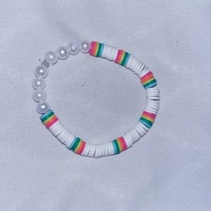 Clay bead bracelet